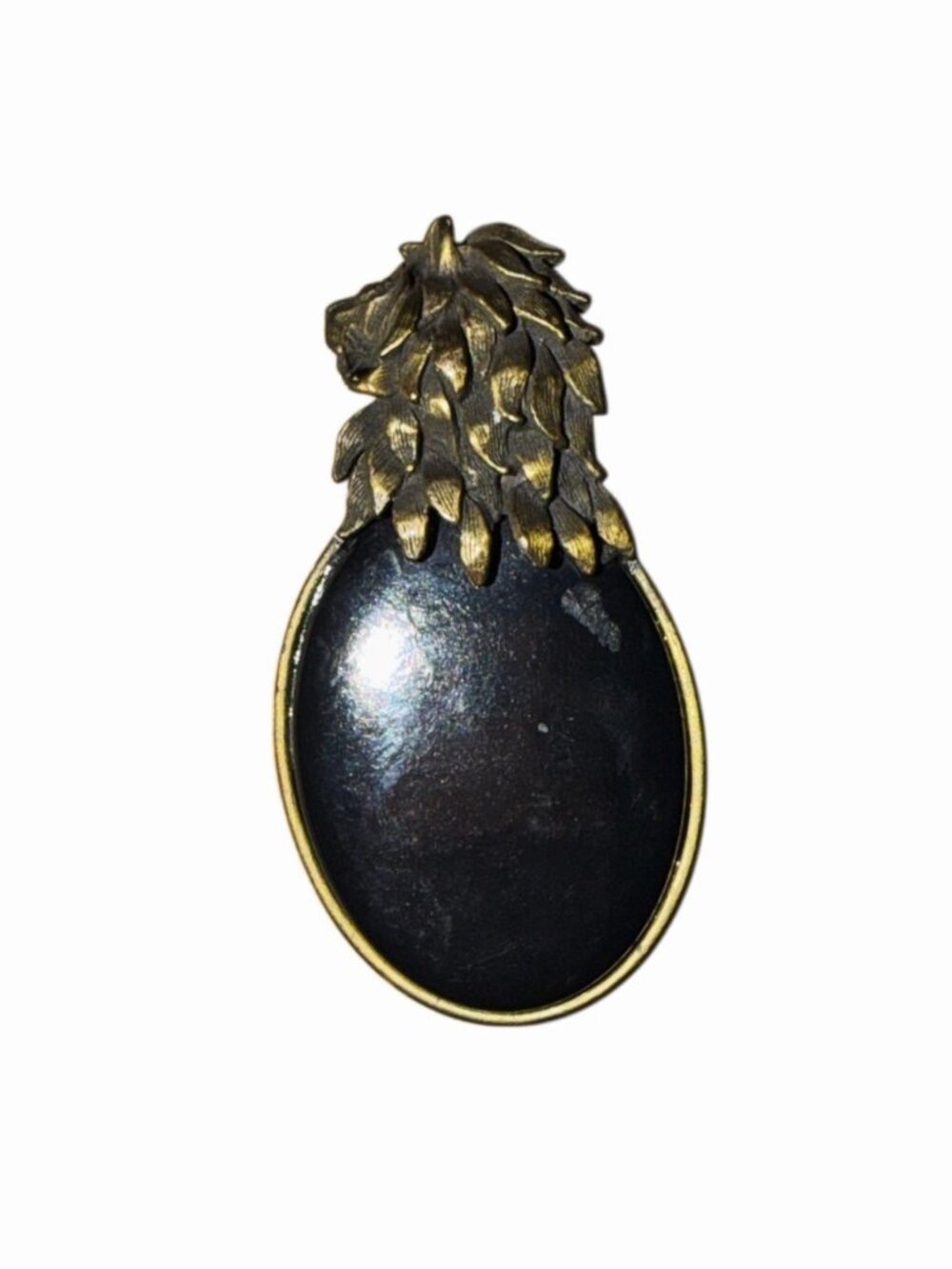 Mythlogical Lion Head Brooch Vintage Jewelry